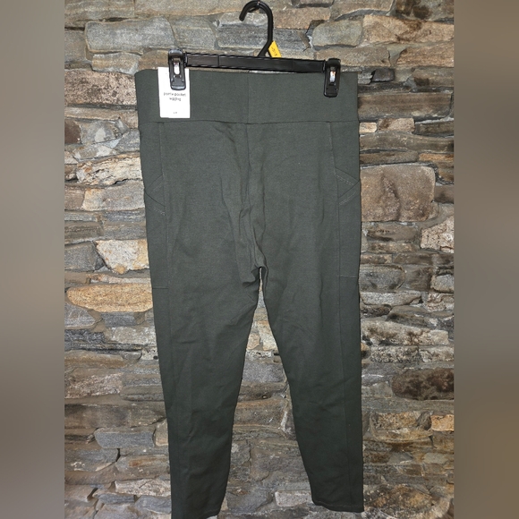 Lou & Grey NWT Women's Green Ponte Pocket Legging - Picture 3 of 13